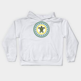 Tribal Turtle Tattoo Mandala Kids Hoodie